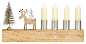 Sfesnic de advent din lemn CPRIB 31x16 cm natural