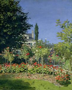 Claude Monet - Reproducere Flowering Garden at Sainte-Adresse, c.1866, (30 x 40 cm)