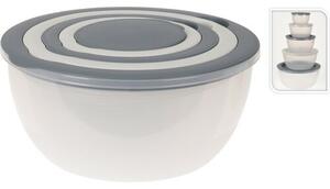 Set de boluri cu capac EH Cream, 5 buc, 5dimensiuni