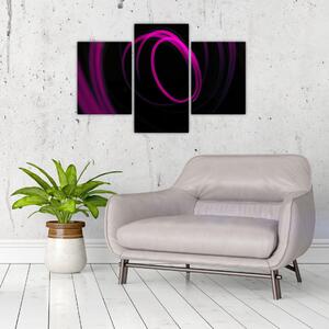 Tablou - linii violete (90x60 cm)