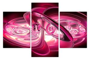 Tabloul cu fractali roz (90x60 cm)