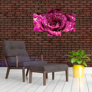 Tabloul cu floarea trandafirului roz (90x60 cm)