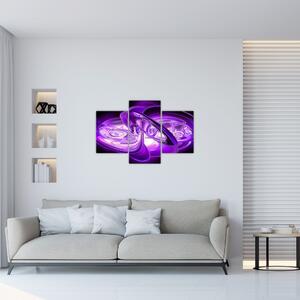 Tabloul fractalilor în violet (90x60 cm)