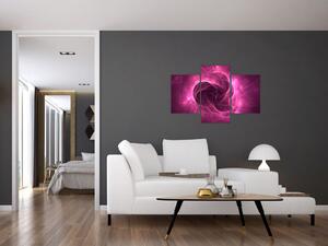 Tablou cu abstracțiune modernă în roz (90x60 cm)