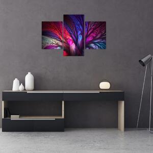 Tabloul abstract cu copacul (90x60 cm)