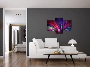 Tabloul abstract cu copacul (90x60 cm)