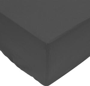 Cearșafuri cu elastic, 2 buc., negru, 180x200 cm, bumbac