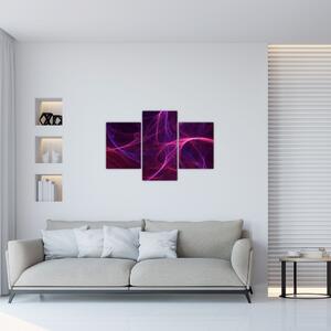 Tabloul abstract cu linii curbe (90x60 cm)
