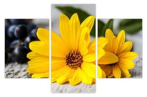 Tablou cu flori galbene (90x60 cm)