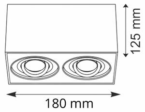 Lampă spot HADAR Q2 2xGU10/10W/230V negru