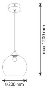 Lustră pe cablu DAMAR 1xE27/20W/230V