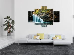 Tablou cu cascada de pădure (150x105 cm)