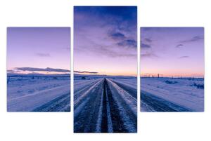 Tablou - autostrada iarna (90x60 cm)