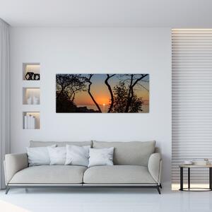 Tablou cu apus de soare (120x50 cm)