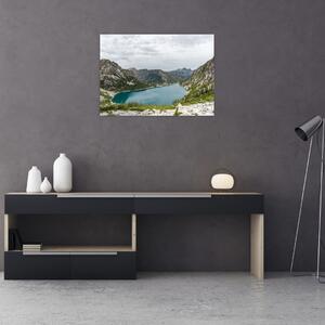 Tablou cu lac în munți (70x50 cm)
