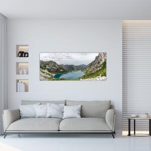 Tablou cu lac în munți (120x50 cm)