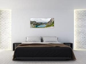 Tablou cu lac în munți (120x50 cm)