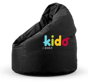 Fotoliu tip puf Kido by Diablo pentru copii: negru