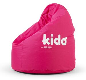 Fotoliul tip puf Kido by Diablo pentru copii: roz