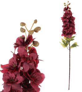 Floare artificială Delphinium bordo, 87 x 13 cm