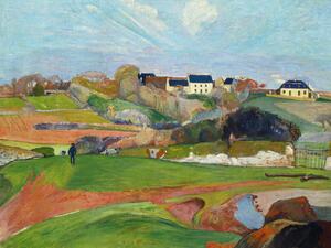 Artă imprimată Landscape at Le Pouldu (Vintage French Countryside) - Paul Gauguin, (40 x 30 cm)