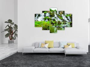Tablou - cascade cu plante (150x105 cm)