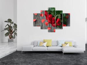 Tablou - cu buchet de flori (150x105 cm)