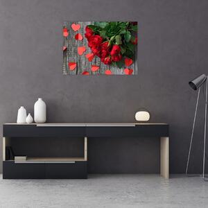 Tablou - cu buchet de flori (70x50 cm)