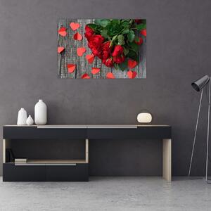 Tablou - cu buchet de flori (90x60 cm)