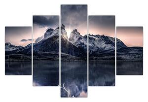 Tablou lacul cu munte (150x105 cm)