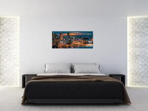 Tablou cu orașul nocturn (120x50 cm)