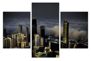 Tablou cu oraș în nori (90x60 cm)