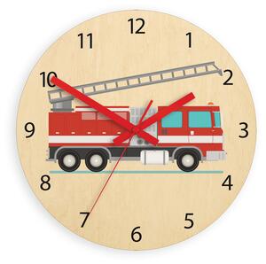 Ceas de perete pentru copii Camion de pompieri