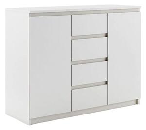 Comodă Cirdelu 105Alb, Cu sertare și uși, 85x109x40cm