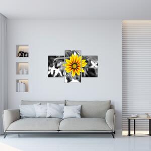 Tablou cu floare galbenă (90x60 cm)