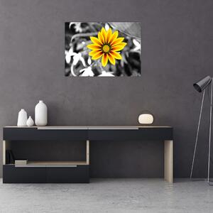 Tablou cu floare galbenă (70x50 cm)