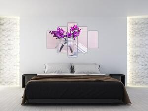 Tablou cu flori violete (150x105 cm)