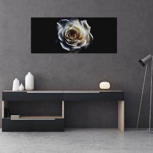 Tablou cu trandafir alb (120x50 cm)