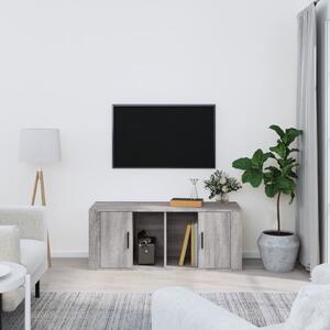 Comodă TV, gri sonoma, 100x35x40 cm, lemn prelucrat
