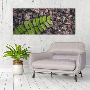 Tablou cu planta verde (120x50 cm)