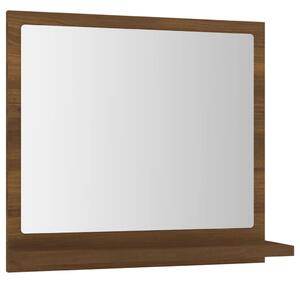 Oglindă de baie, stejar maro, 40x10,5x37 cm, lemn compozit