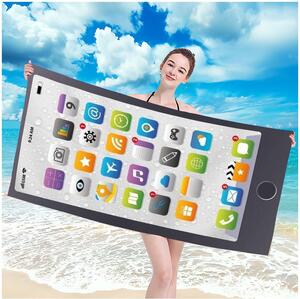 Prosop de plajă cu motiv de telefon mobil 100 x 180 cm