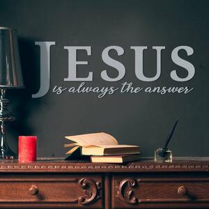 DUBLEZ | Autocolant din lemn - JESUS is always the answer