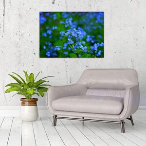 Tablou cu flori albastre (70x50 cm)