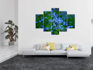 Tablou cu flori albastre (150x105 cm)