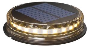 Lampa solara LED tip spot pentru gradina Tahagov, 8 LED-uri, material ABS si Policarbonat, baterie 1.2V, 600mah, 12 x 13.5 cm, alb cald