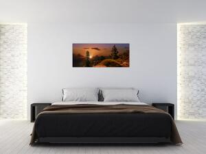 Tablou naturii cu apus de soare (120x50 cm)