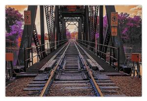 Tablou cu pod de cale ferată (90x60 cm)