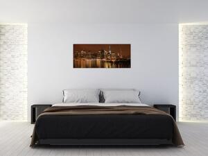 Tablou orașului nocturn (120x50 cm)