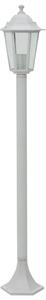 Stâlp iluminare grădină, 6 buc., alb, 110 cm, aluminiu, E27